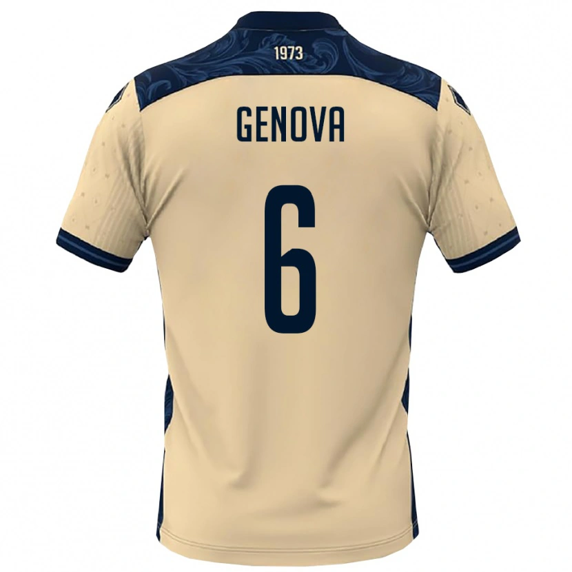 Danxen Men Alessio Genova #6 White Navy Away Jersey 2025/26 T-Shirt