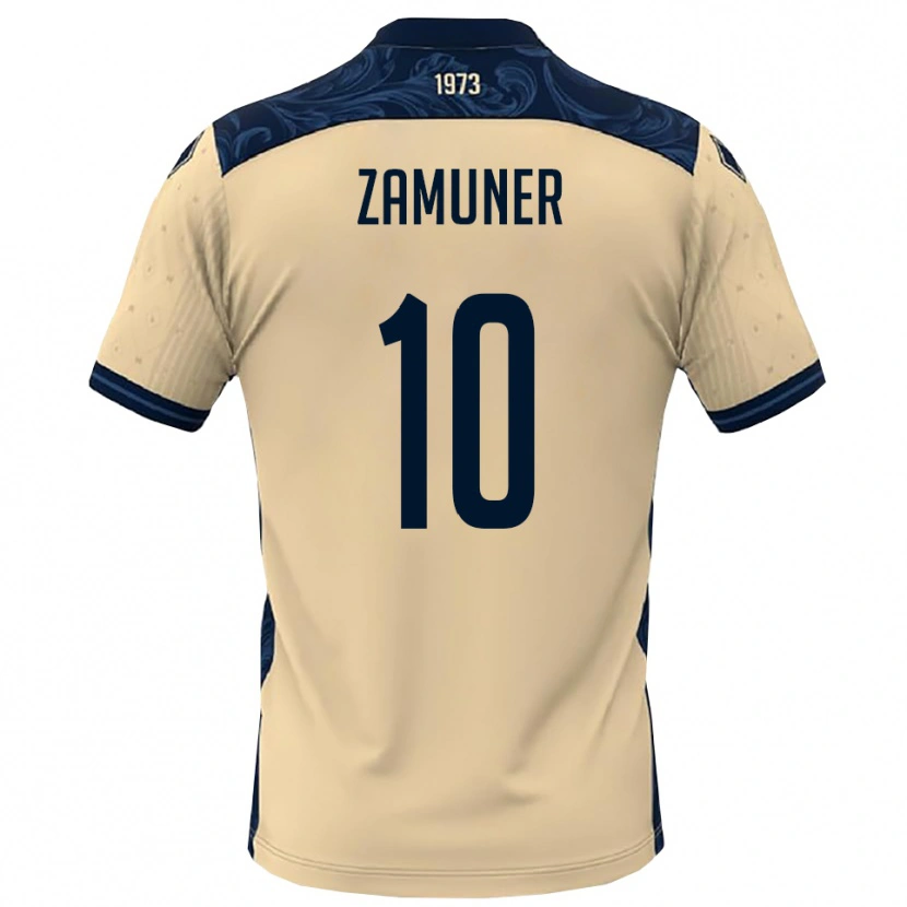 Danxen Men Mattia Zamuner #10 White Navy Away Jersey 2025/26 T-Shirt