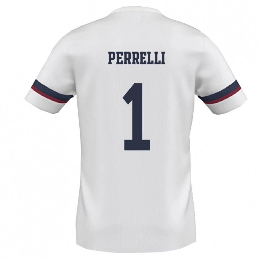 Danxen Men Samuele Perrelli #1 White Red Away Jersey 2025/26 T-Shirt