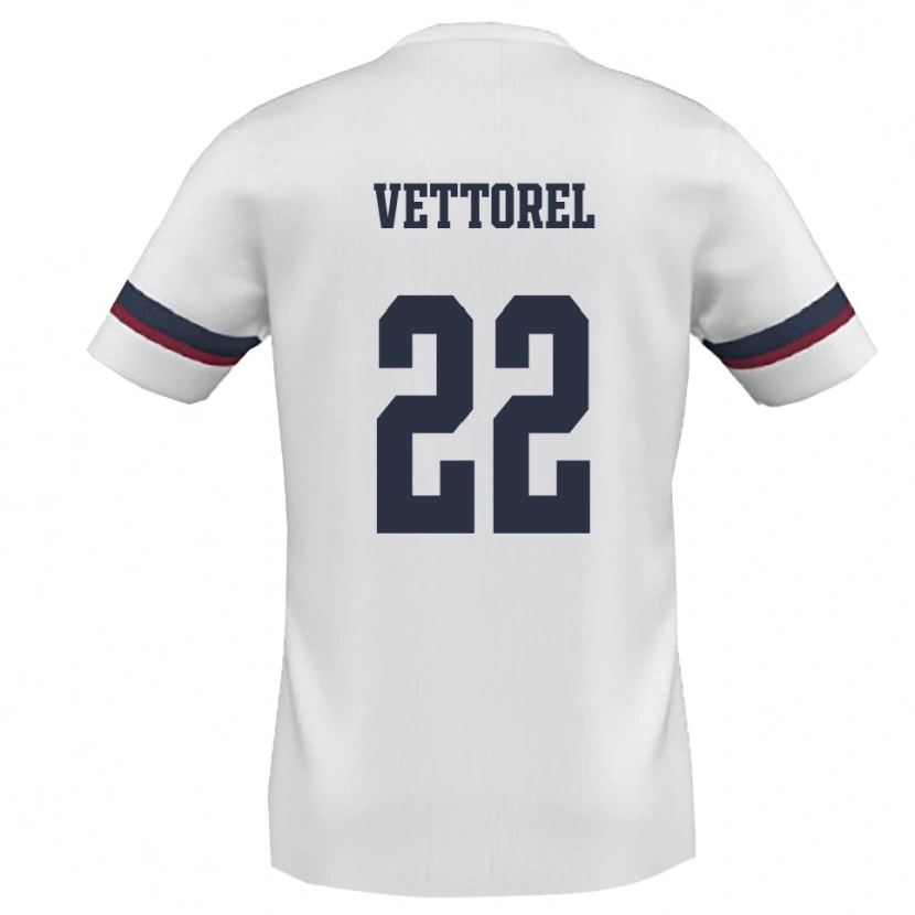 Danxen Men Thomas Vettorel #22 White Red Away Jersey 2025/26 T-Shirt