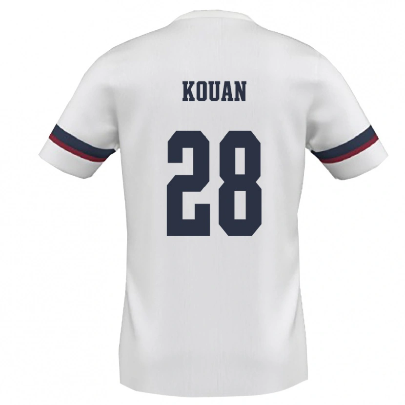 Danxen Men Christian Kouan #28 White Red Away Jersey 2025/26 T-Shirt