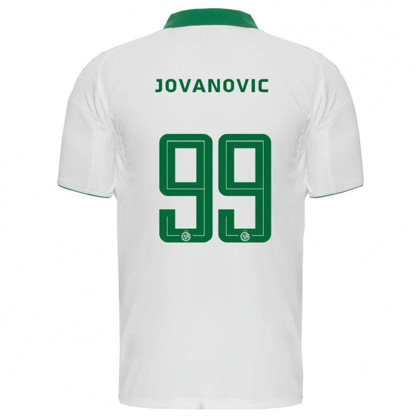 Danxen Men Djordje Jovanovic #99 White Green Away Jersey 2025/26 T-Shirt