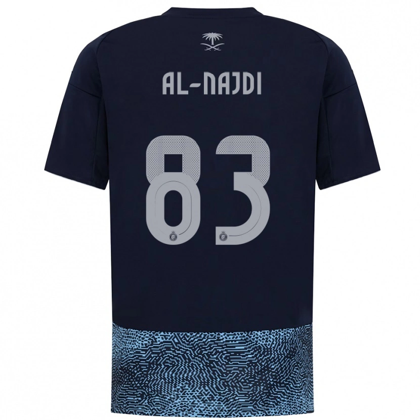 Danxen Men Salem Al-Najdi #83 Navy Sky Blue Away Jersey 2025/26 T-Shirt