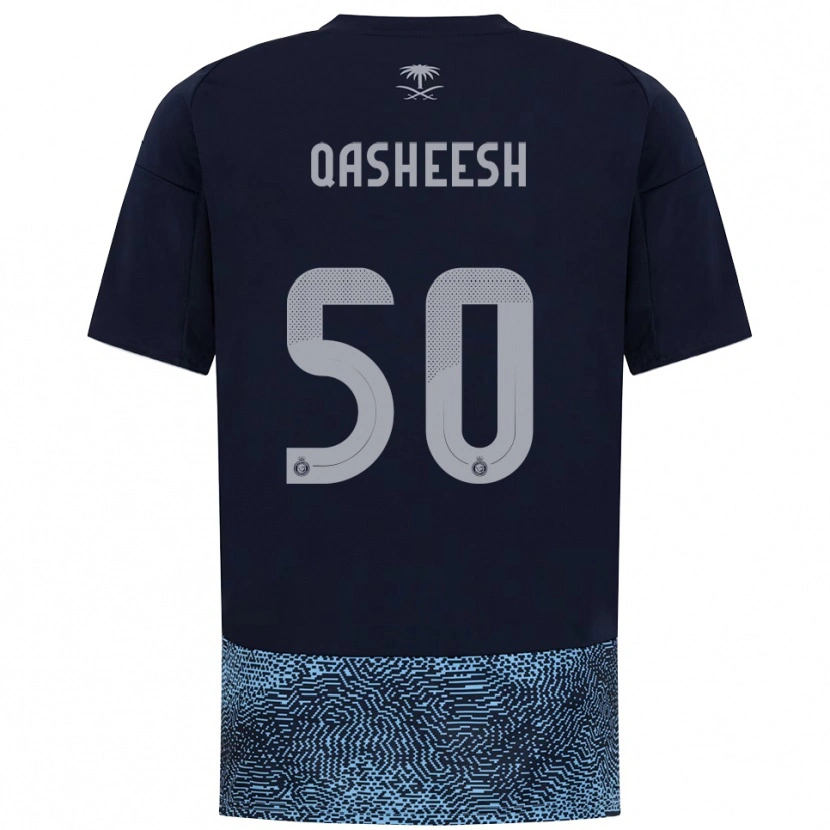 Danxen Men Majed Qasheesh #50 Navy Sky Blue Away Jersey 2025/26 T-Shirt