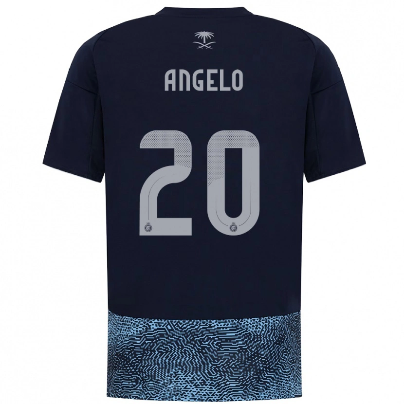 Danxen Men Ângelo #20 Navy Sky Blue Away Jersey 2025/26 T-Shirt
