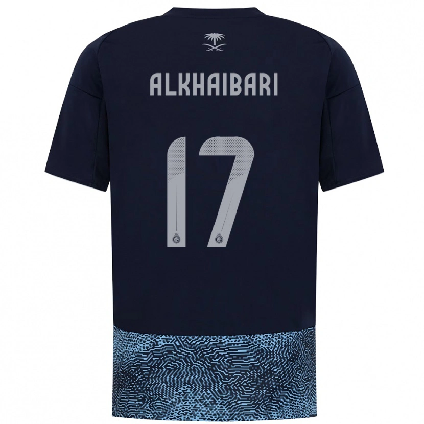 Danxen Men Abdullah Al-Khaibari #17 Navy Sky Blue Away Jersey 2025/26 T-Shirt