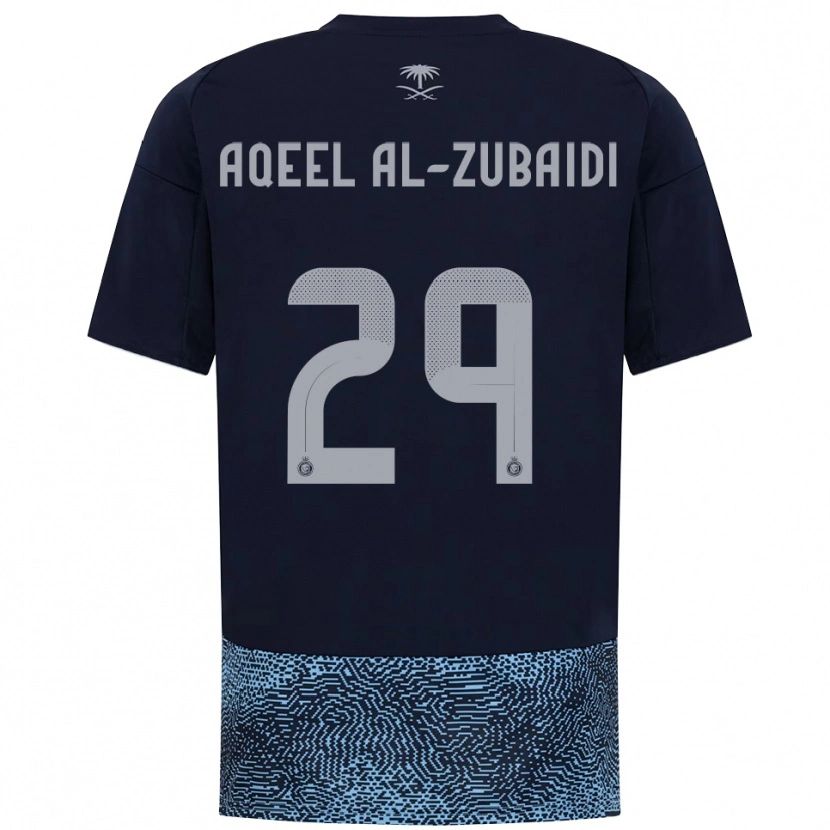 Danxen Men Fahad Aqeel Al-Zubaidi #29 Navy Sky Blue Away Jersey 2025/26 T-Shirt