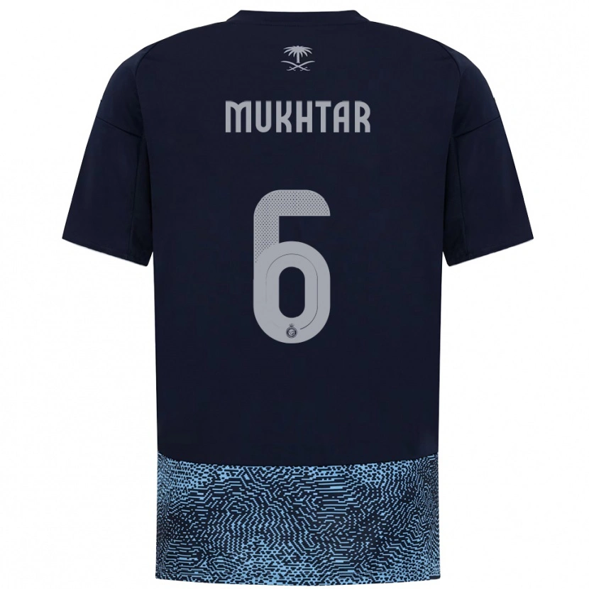 Danxen Men Mukhtar Ali #6 Navy Sky Blue Away Jersey 2025/26 T-Shirt