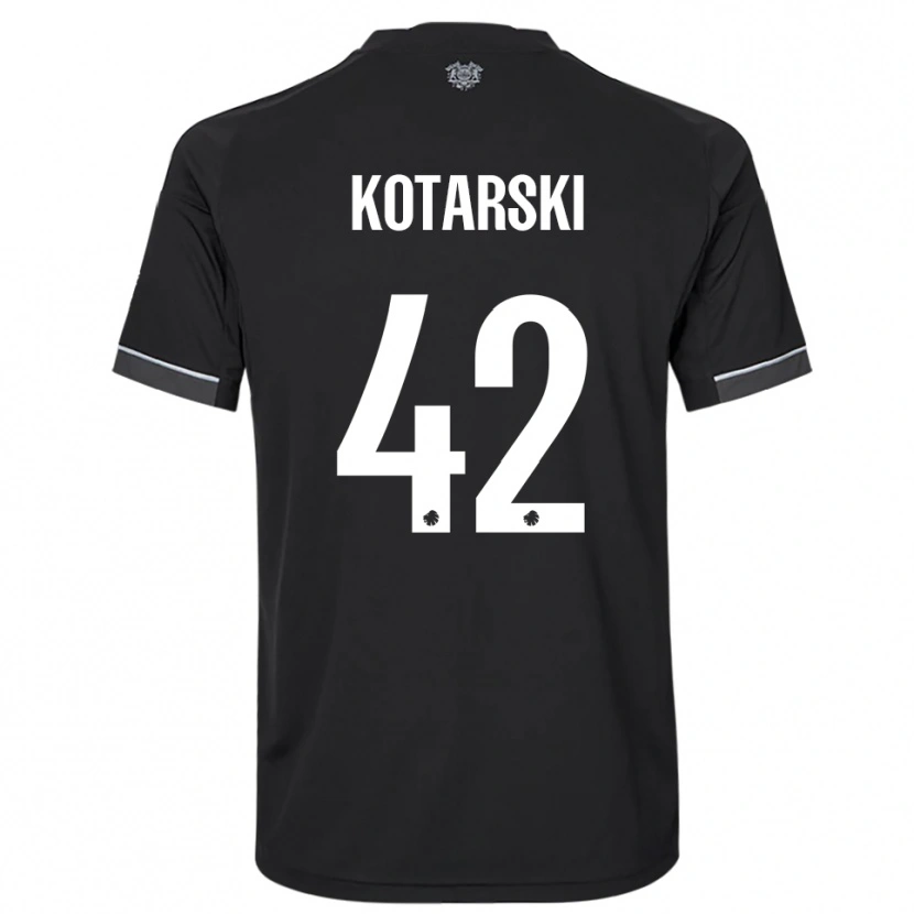Danxen Men Dominik Kotarski #42 Black White Away Jersey 2025/26 T-Shirt