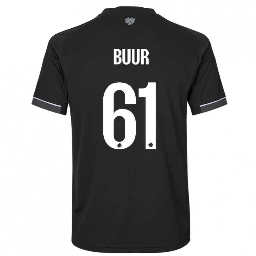 Danxen Men Oscar Buur #61 Black White Away Jersey 2025/26 T-Shirt