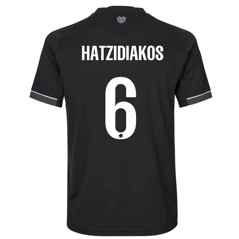 Danxen Men Pantelis Hatzidiakos #6 Black White Away Jersey 2025/26 T-Shirt