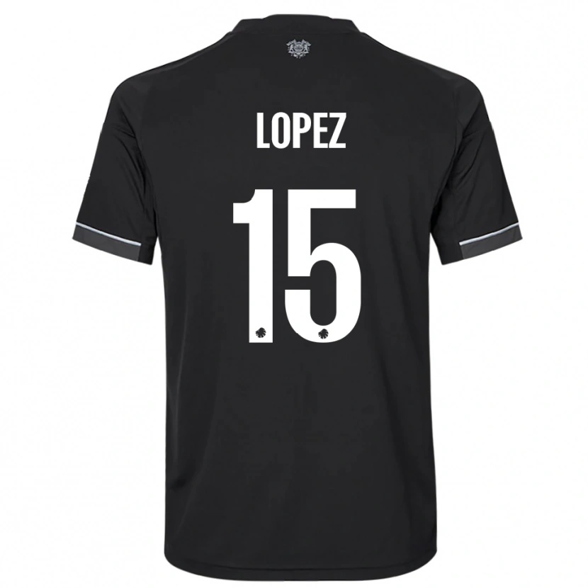 Danxen Men Marcos López #15 Black White Away Jersey 2025/26 T-Shirt