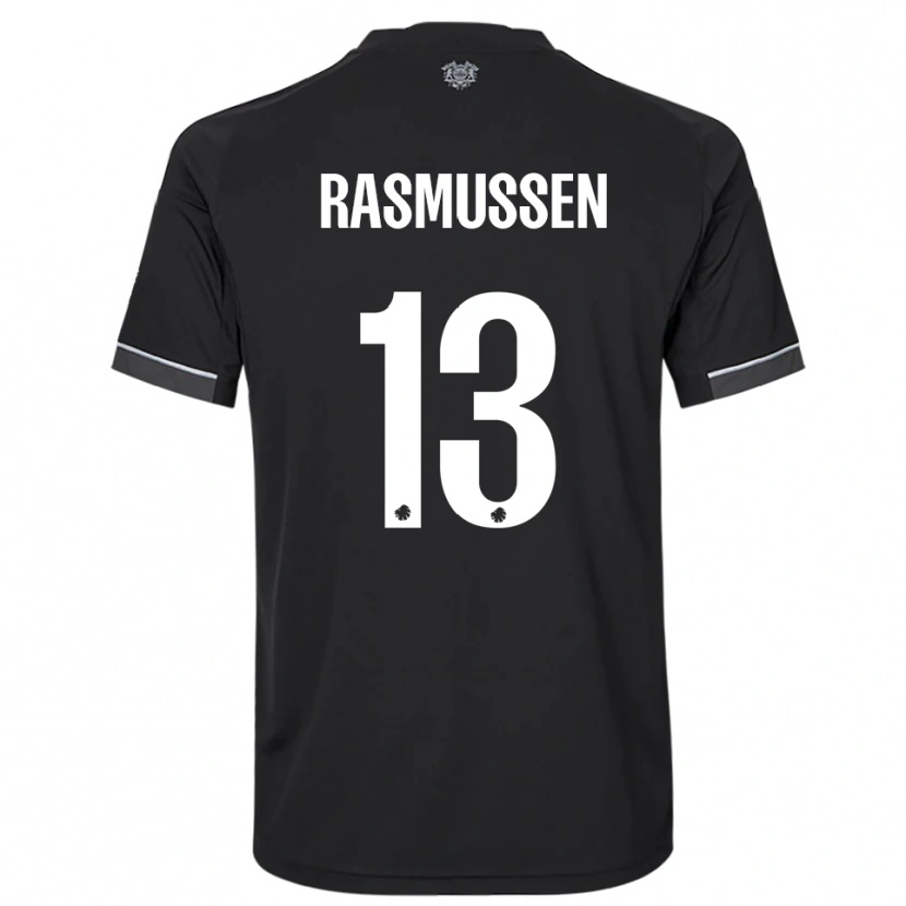 Danxen Men Sara Rasmussen #13 Black White Away Jersey 2025/26 T-Shirt