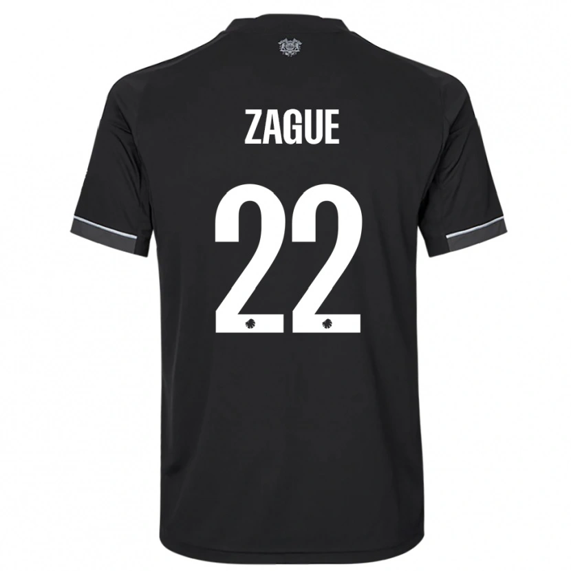 Danxen Men Yoram Zague #22 Black White Away Jersey 2025/26 T-Shirt