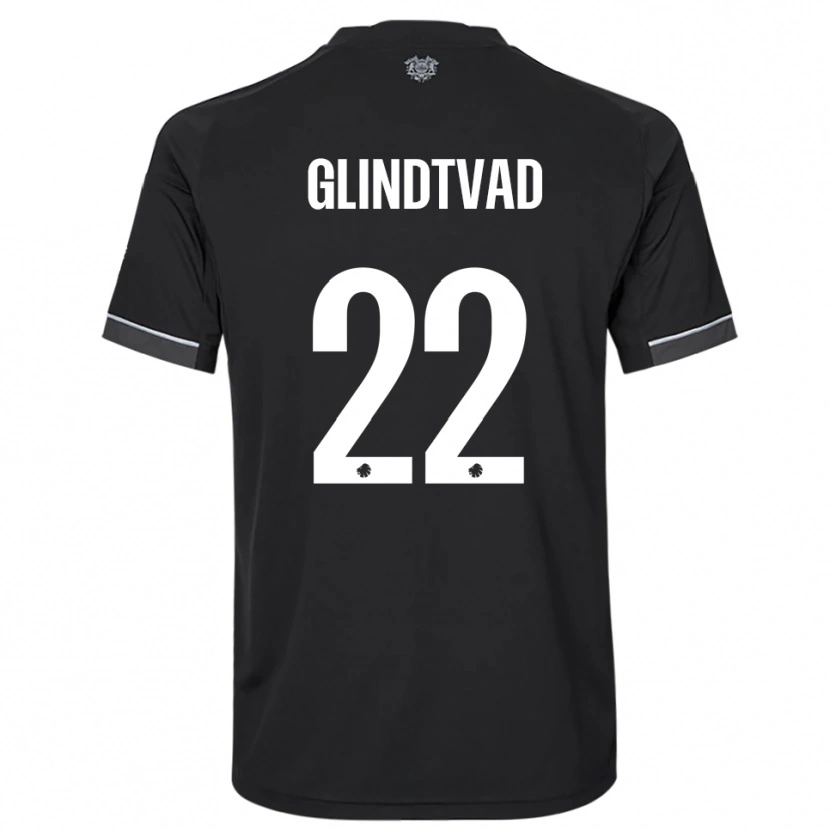 Danxen Men William Glindtvad #22 Black White Away Jersey 2025/26 T-Shirt