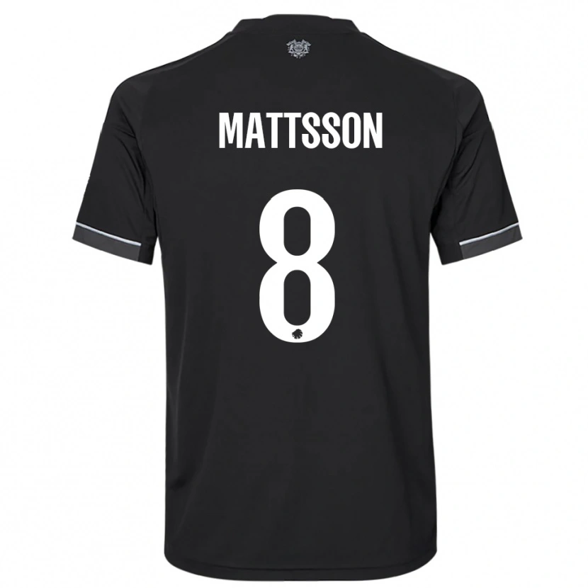 Danxen Men Magnus Mattsson #8 Black White Away Jersey 2025/26 T-Shirt