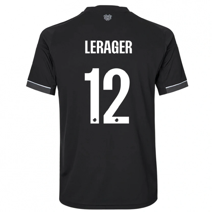 Danxen Men Lukas Lerager #12 Black White Away Jersey 2025/26 T-Shirt