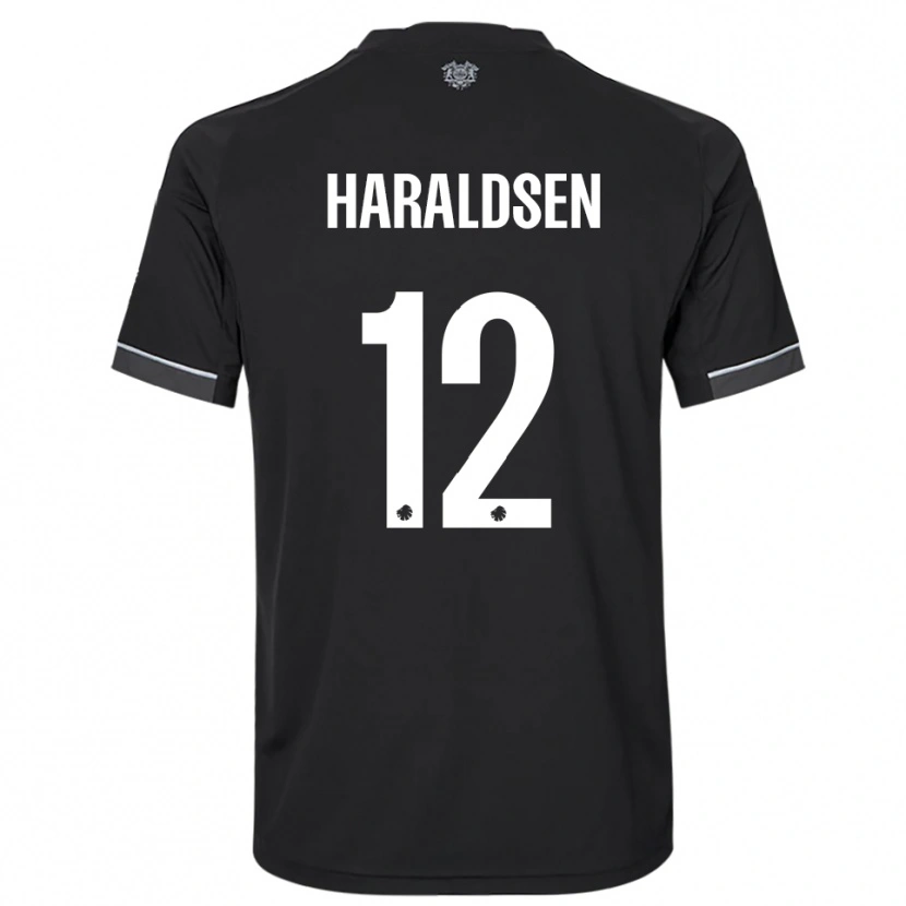 Danxen Men Henrik Haraldsen #12 Black White Away Jersey 2025/26 T-Shirt