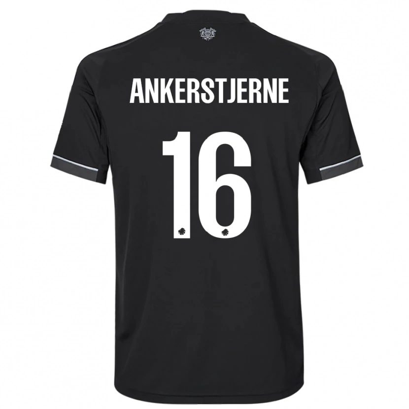 Danxen Men Ida Ankerstjerne #16 Black White Away Jersey 2025/26 T-Shirt