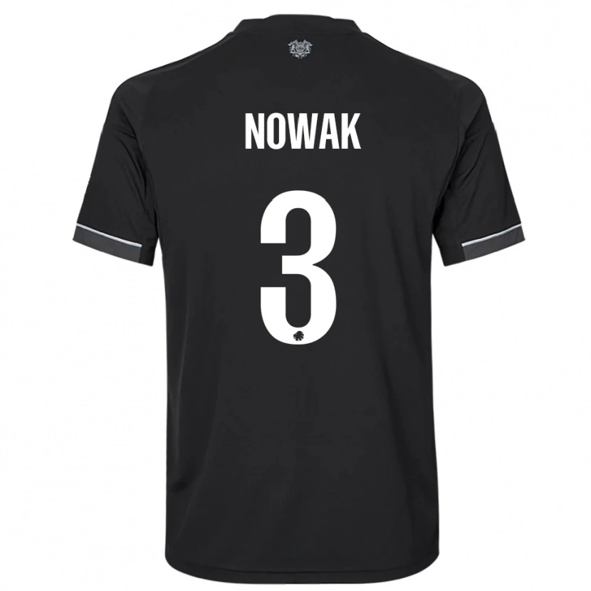 Danxen Men Julie Nowak #3 Black White Away Jersey 2025/26 T-Shirt
