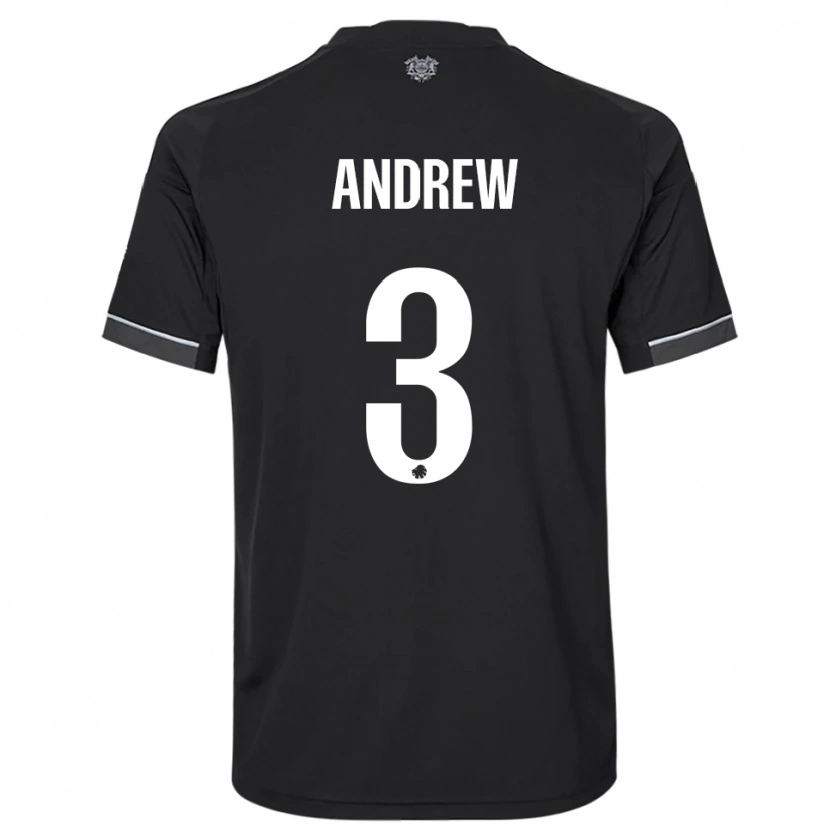Danxen Men Tristan Andrew #3 Black White Away Jersey 2025/26 T-Shirt