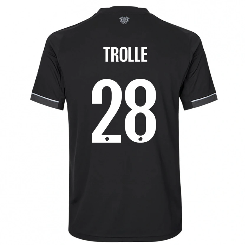 Danxen Men Frederikke Trolle #28 Black White Away Jersey 2025/26 T-Shirt
