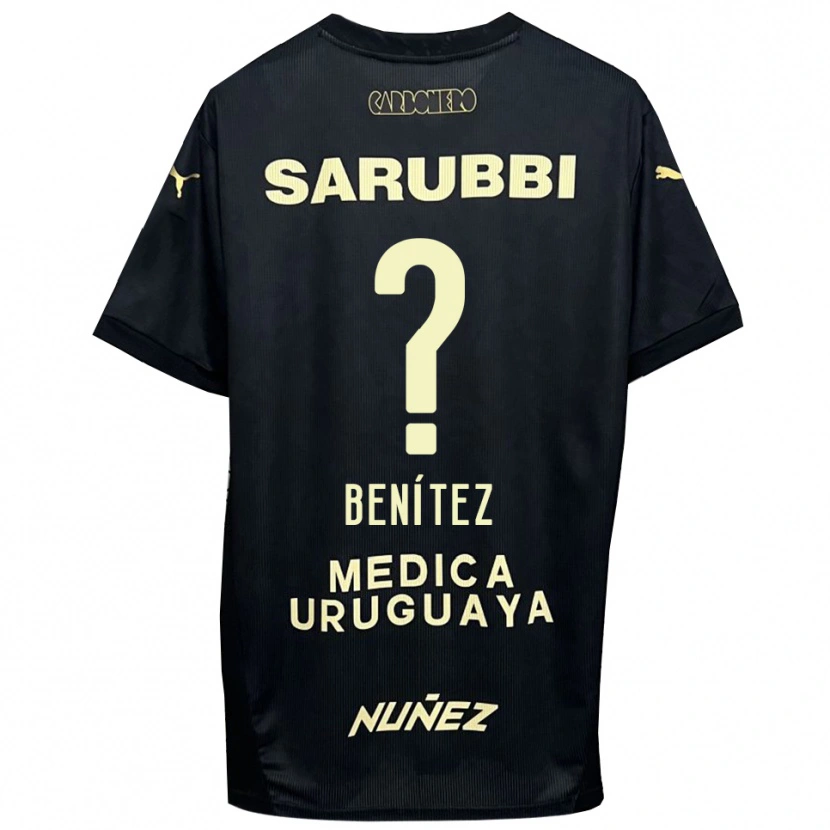 Danxen Men Santiago Benítez #0 Black Gold Away Jersey 2025/26 T-Shirt