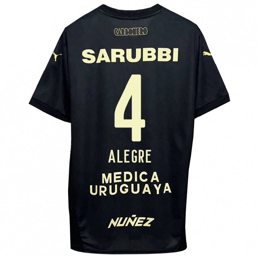 Danxen Men Ignacio Alegre #4 Black Gold Away Jersey 2025/26 T-Shirt