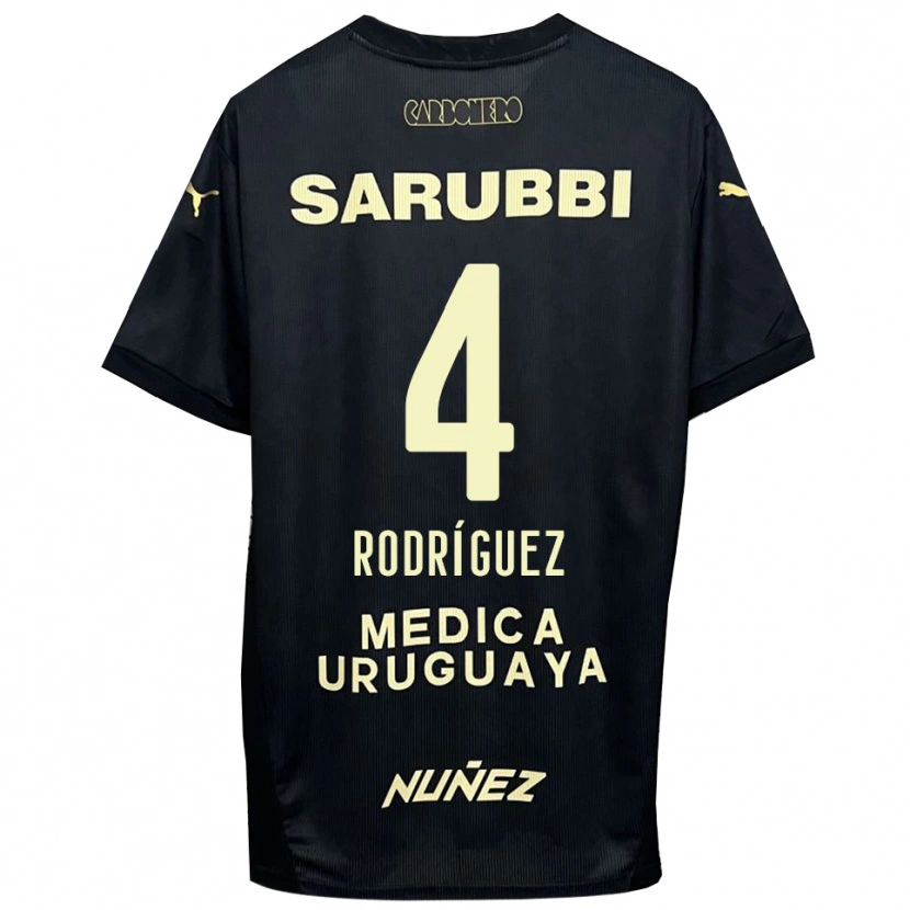 Danxen Men Guzmán Rodríguez #4 Black Gold Away Jersey 2025/26 T-Shirt