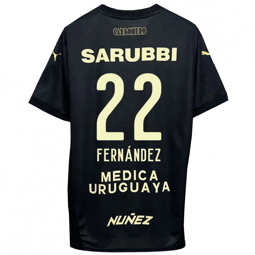 Danxen Men Francisco Fernández #22 Black Gold Away Jersey 2025/26 T-Shirt