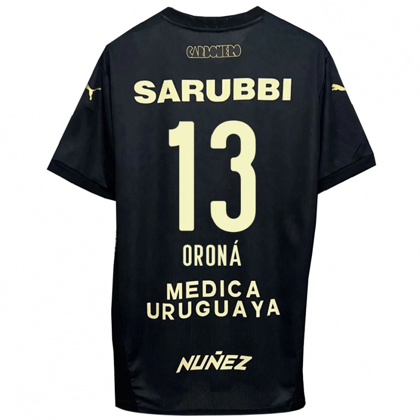Danxen Men Marco Oroná #13 Black Gold Away Jersey 2025/26 T-Shirt
