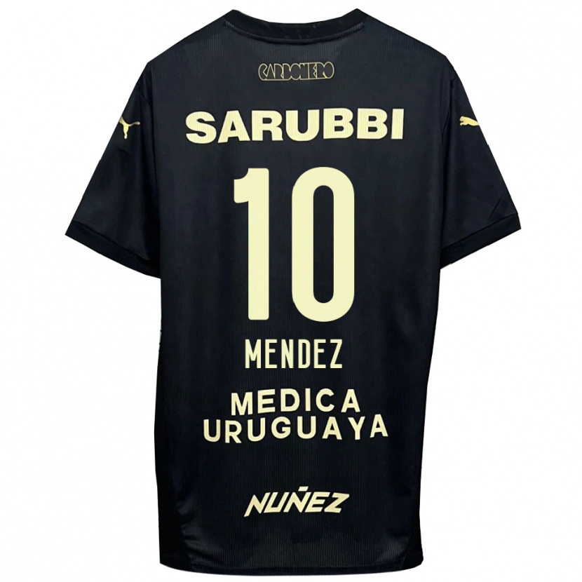 Danxen Men Kevin Méndez #10 Black Gold Away Jersey 2025/26 T-Shirt