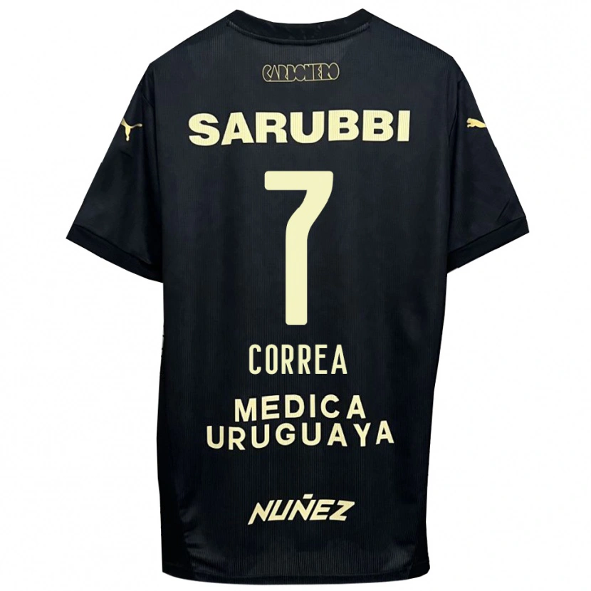 Danxen Men Franco Correa #7 Black Gold Away Jersey 2025/26 T-Shirt