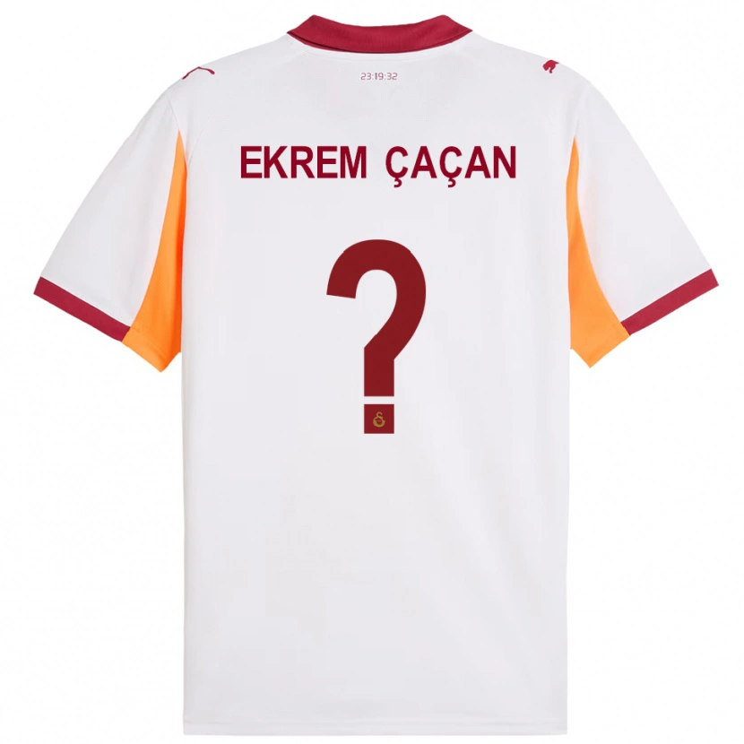 Danxen Men Yağız Ekrem Çaçan #0 White Red Away Jersey 2025/26 T-Shirt