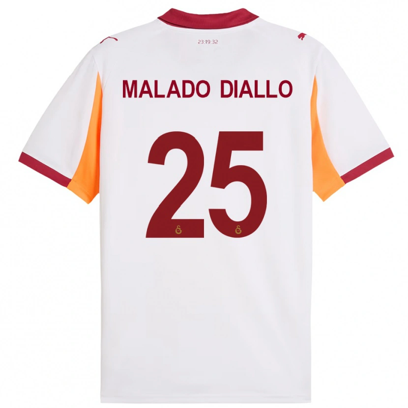 Danxen Men Hapsatou Malado Diallo #25 White Red Away Jersey 2025/26 T-Shirt