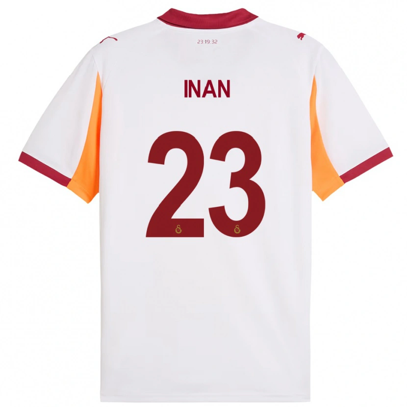 Danxen Men Müge İnan #23 White Red Away Jersey 2025/26 T-Shirt