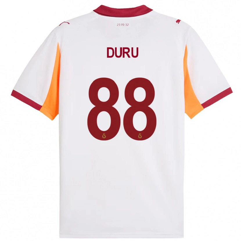 Danxen Men Mustafa Duru #88 White Red Away Jersey 2025/26 T-Shirt