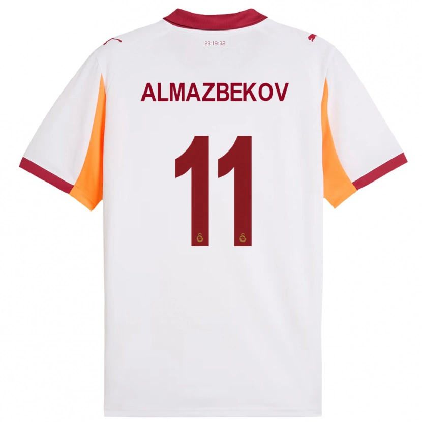Danxen Men Beknaz Almazbekov #11 White Red Away Jersey 2025/26 T-Shirt