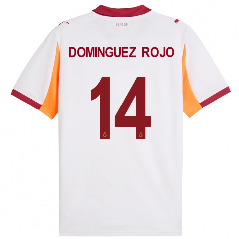 Danxen Men Laura Dominguez Rojo #14 White Red Away Jersey 2025/26 T-Shirt