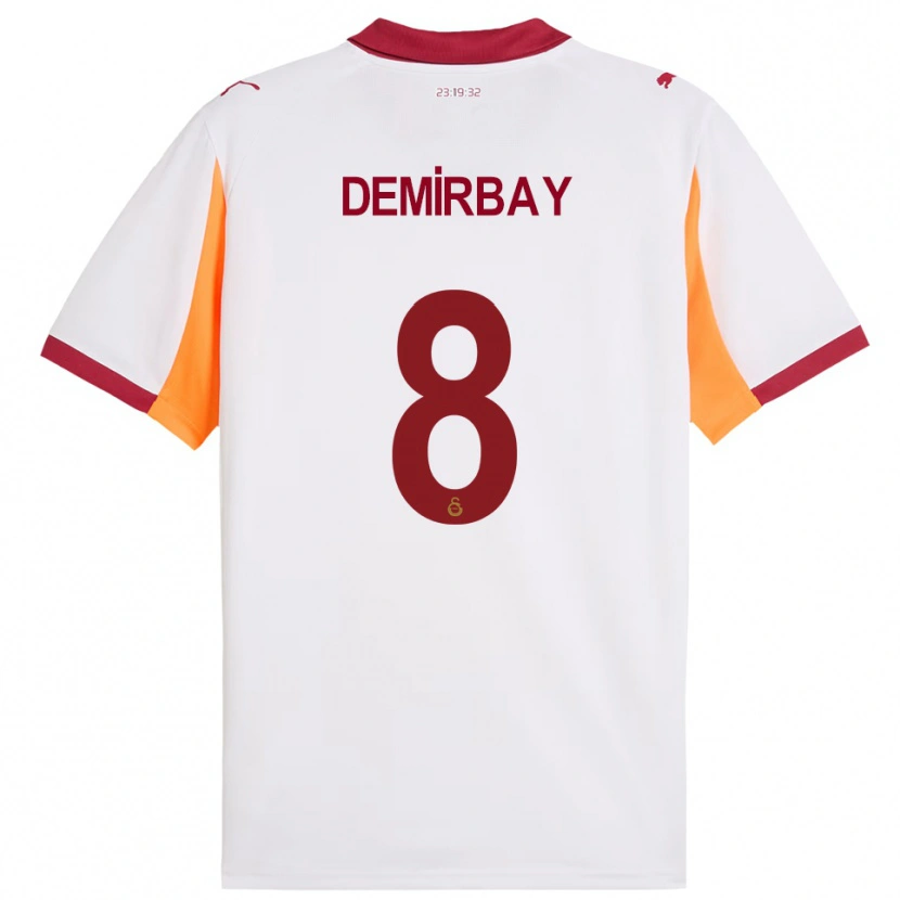 Danxen Men Kerem Demirbay #8 White Red Away Jersey 2025/26 T-Shirt