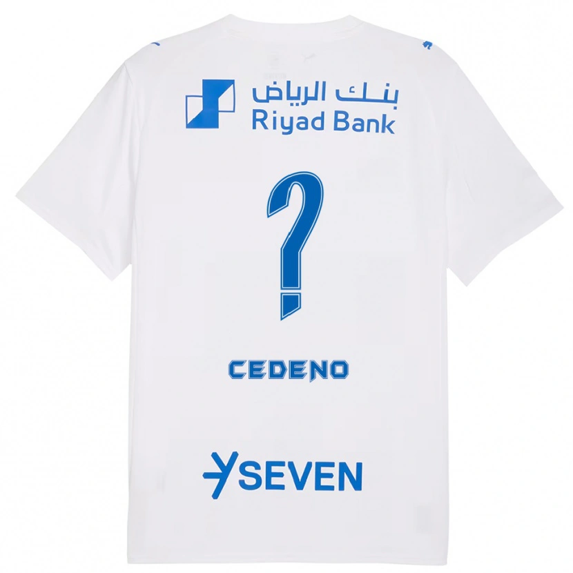 Danxen Men Lineth Cedeño #0 White Blue Away Jersey 2025/26 T-Shirt
