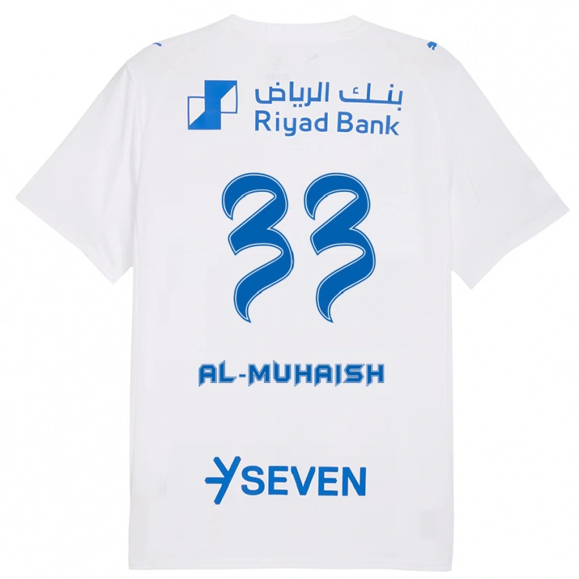 Danxen Men Mohammed Al-Muhaysh #33 White Blue Away Jersey 2025/26 T-Shirt