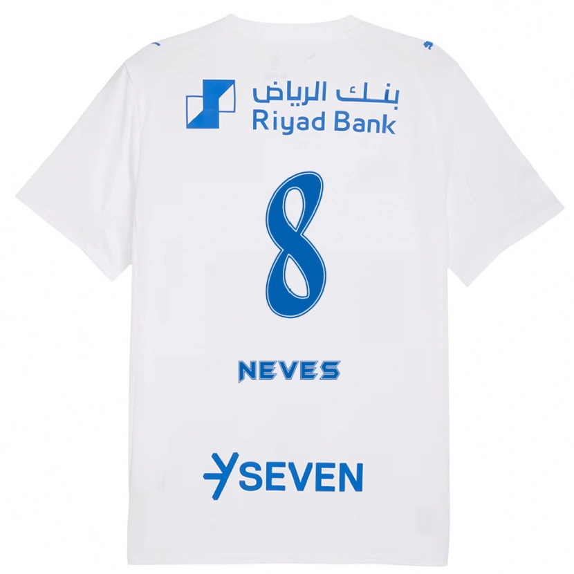 Danxen Men Rúben Neves #8 White Blue Away Jersey 2025/26 T-Shirt