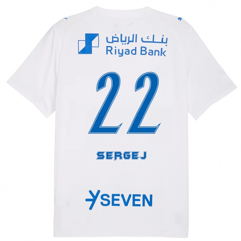 Danxen Men Sergej Milinković-Savić #22 White Blue Away Jersey 2025/26 T-Shirt