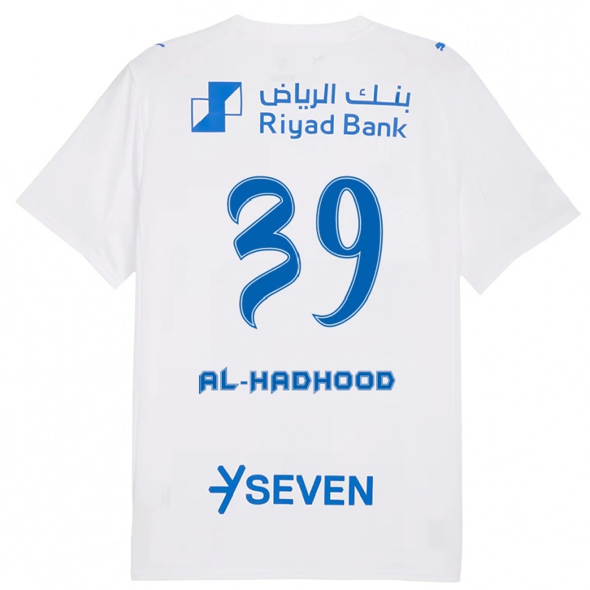 Danxen Men Abdulaziz Al-Hadhood #39 White Blue Away Jersey 2025/26 T-Shirt