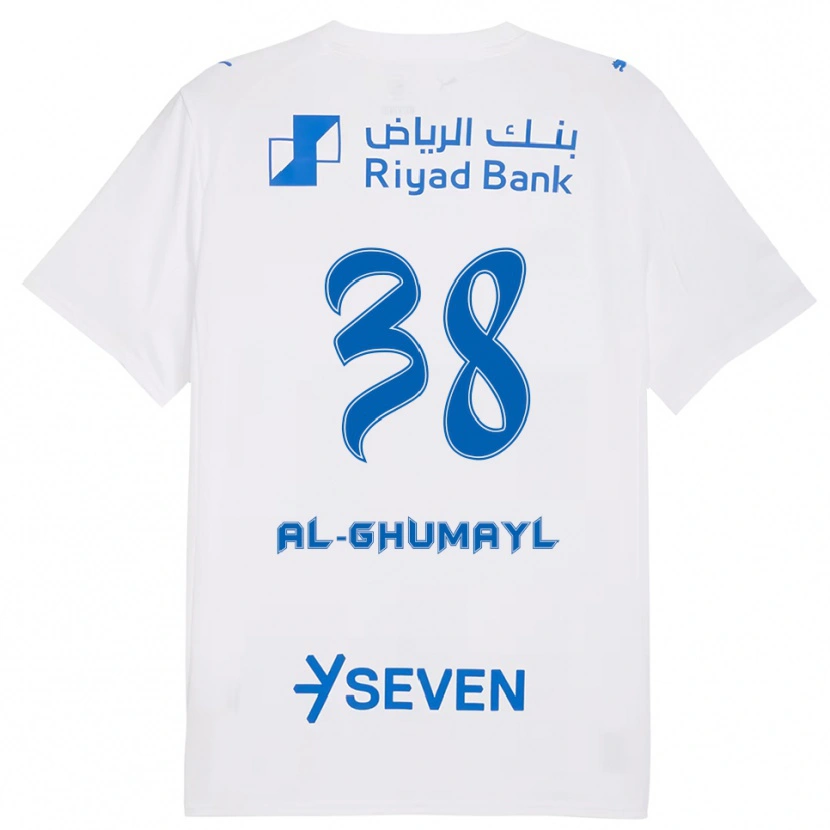 Danxen Men Turki Al-Ghumayl #38 White Blue Away Jersey 2025/26 T-Shirt