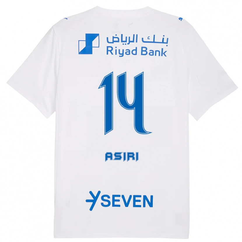 Danxen Men Abdulaziz Asiri #14 White Blue Away Jersey 2025/26 T-Shirt