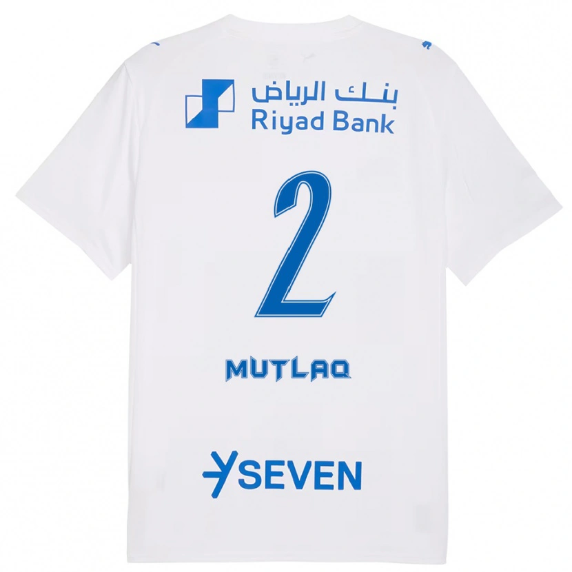 Danxen Men Mohrah Mutlaq #2 White Blue Away Jersey 2025/26 T-Shirt