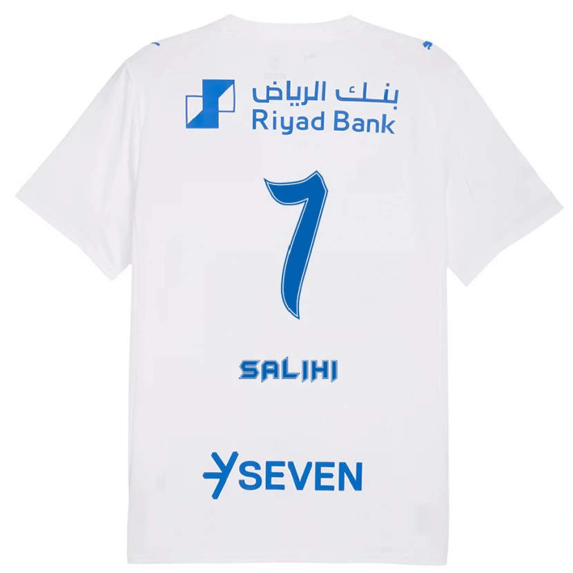 Danxen Men Shokhan Salihi #7 White Blue Away Jersey 2025/26 T-Shirt