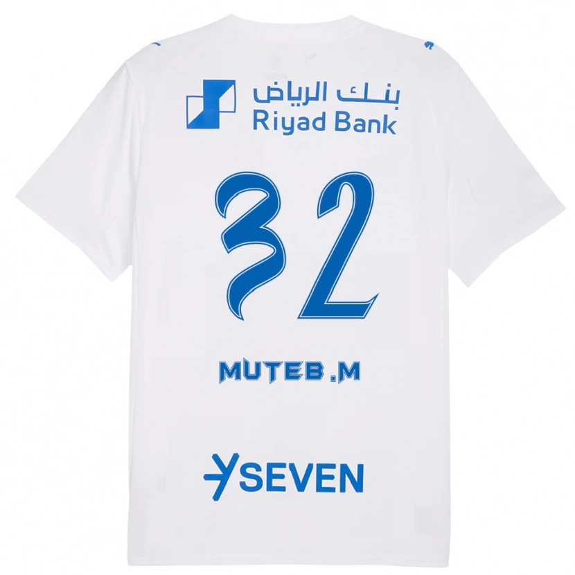 Danxen Men Muteb Al-Mufarrij #32 White Blue Away Jersey 2025/26 T-Shirt